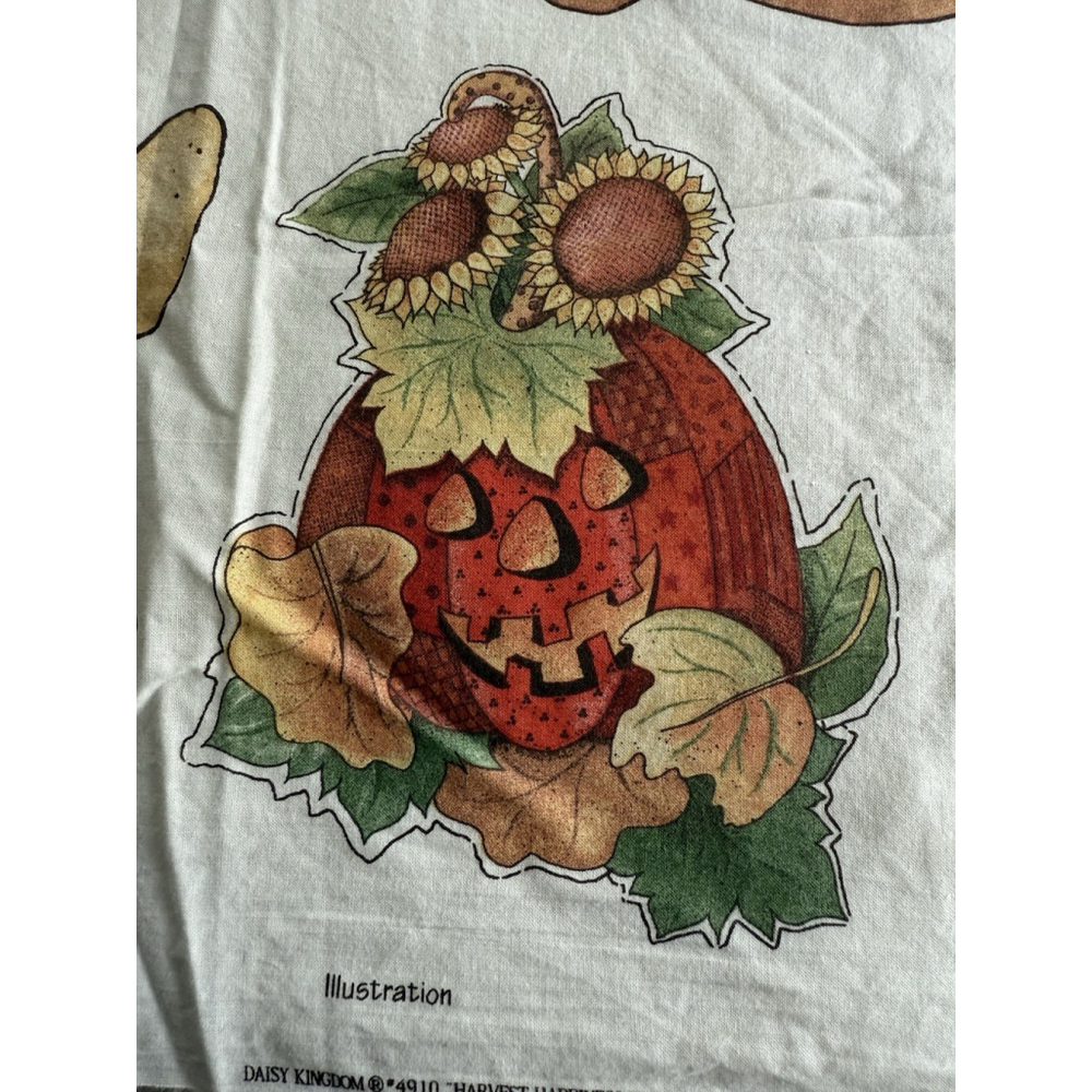 VTG Daisy 90’s Daisy Kingdom Pumpkin Harvest Happiness CountryHanging Panel Sew